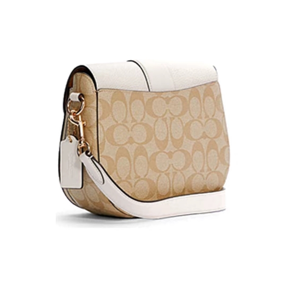 NWT Coach C2806 Georgie Saddle Bag In Signature Canvas Brand New - Picture 8 of 9